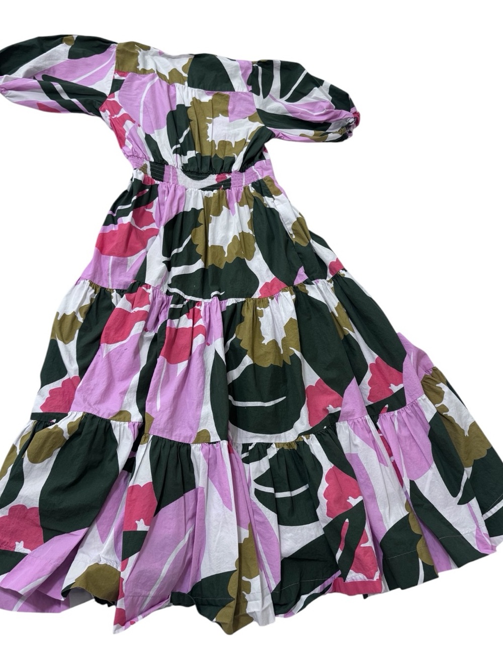 Boden Floral Tiered Maxi Dress in Lavender, Olive & Pink - Picture 5 of 8
